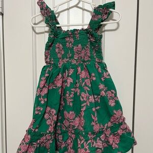 Crewcuts Floral Green and Pink Dress